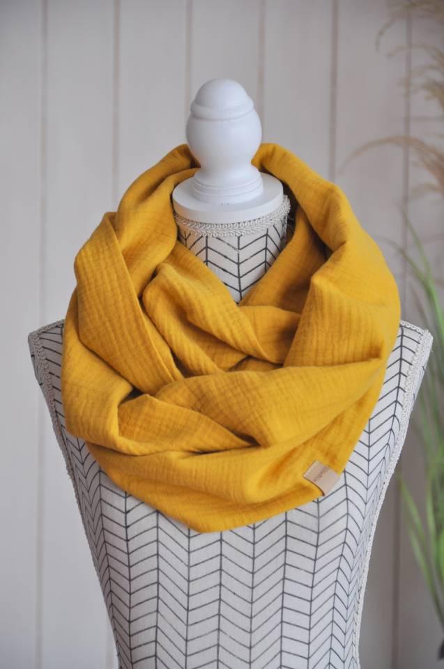 Mušelínový šatkotunel, žltý