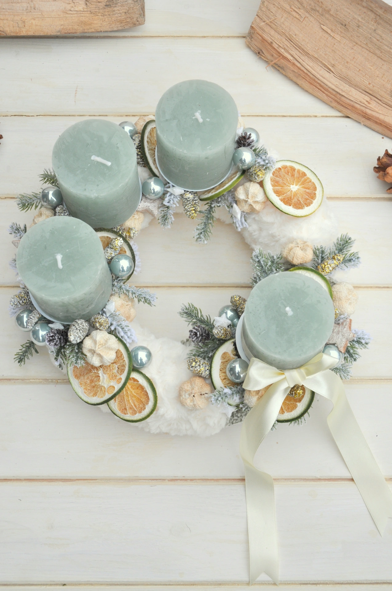 adventný veniec s limetkami 2