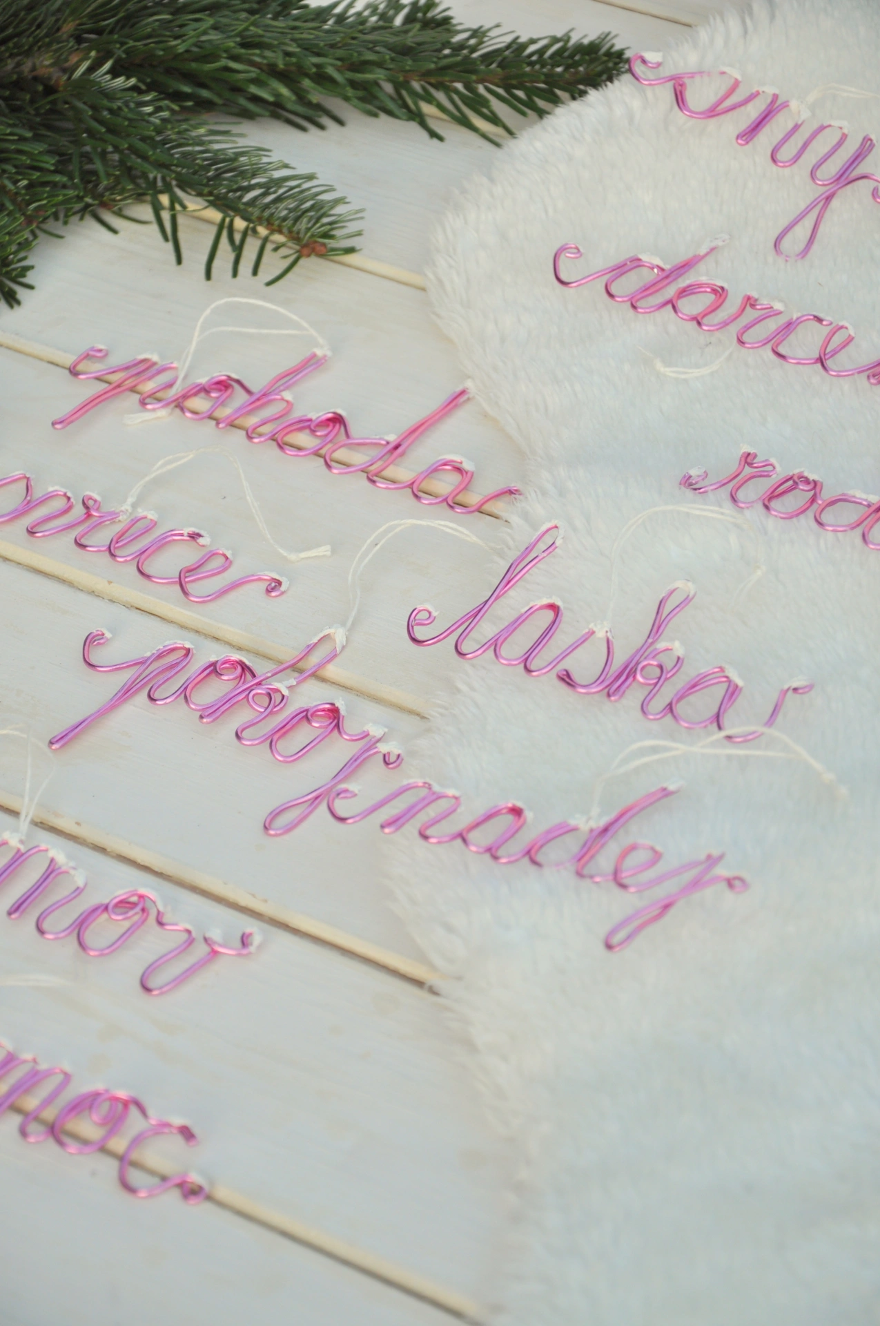 vianočné ozdoby na stromček, drôtené 2