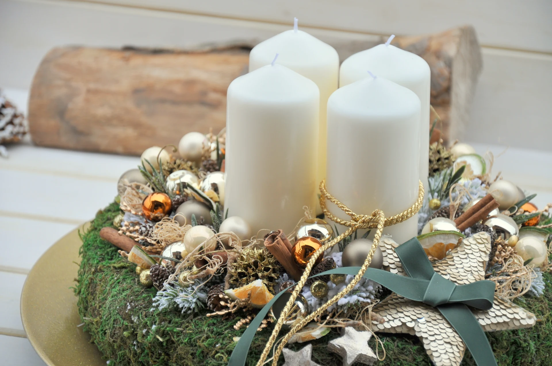 adventný podnos so sviečkami 2