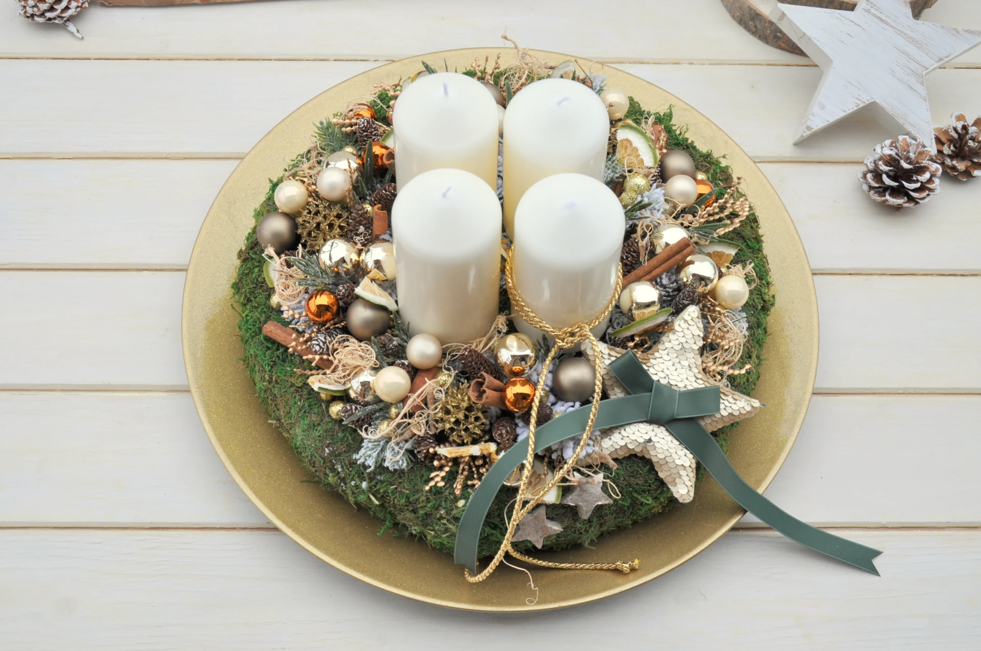 adventný podnos so sviečkami 3