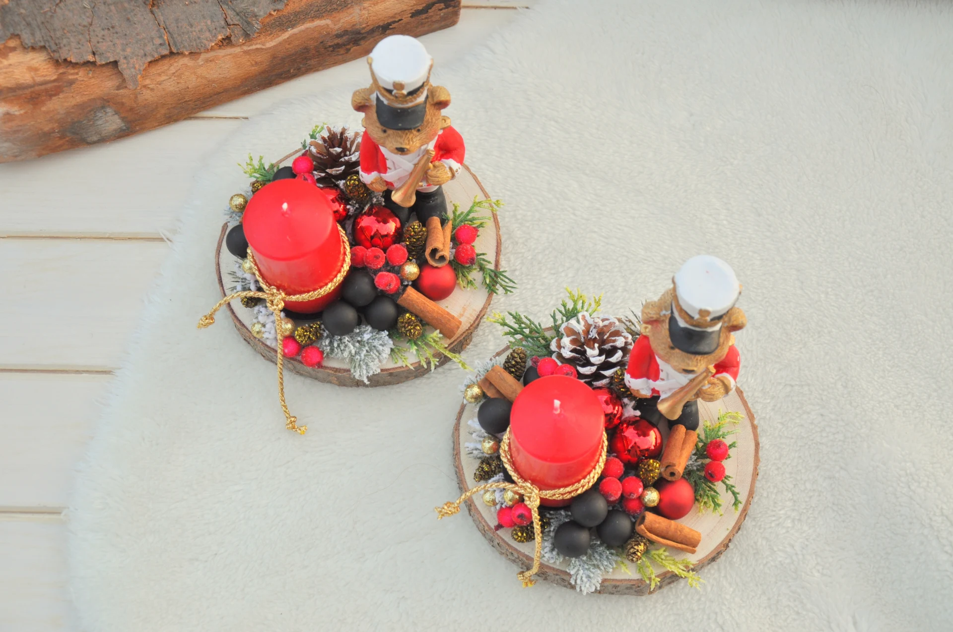 vianočný svietnik s mackom 2