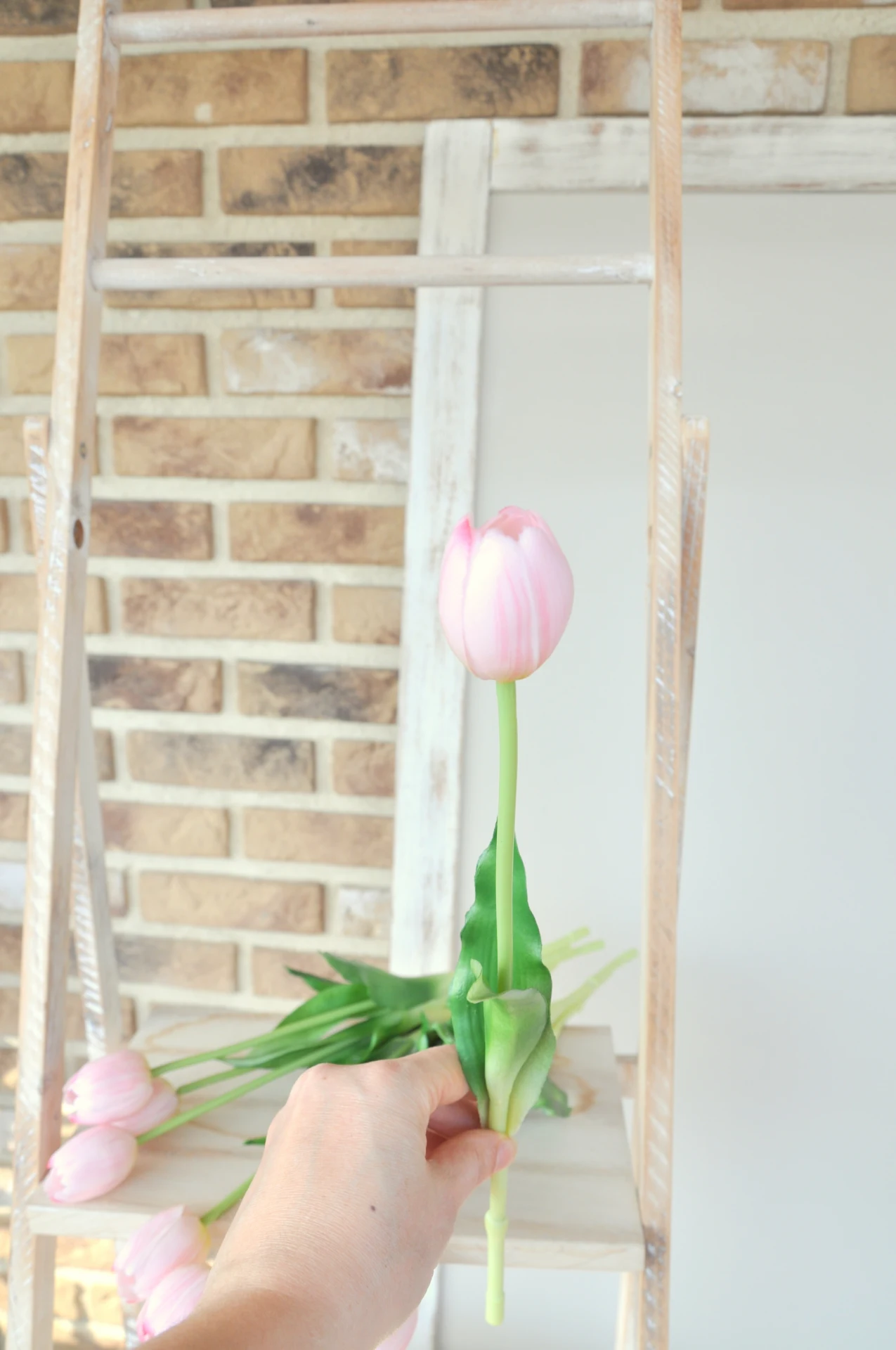 Ružový tulipán, umelý 4