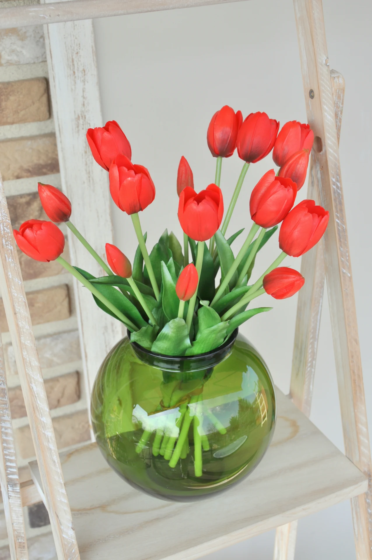 Kytica červených tulipánov, umelá, zväzok 5kusov 3