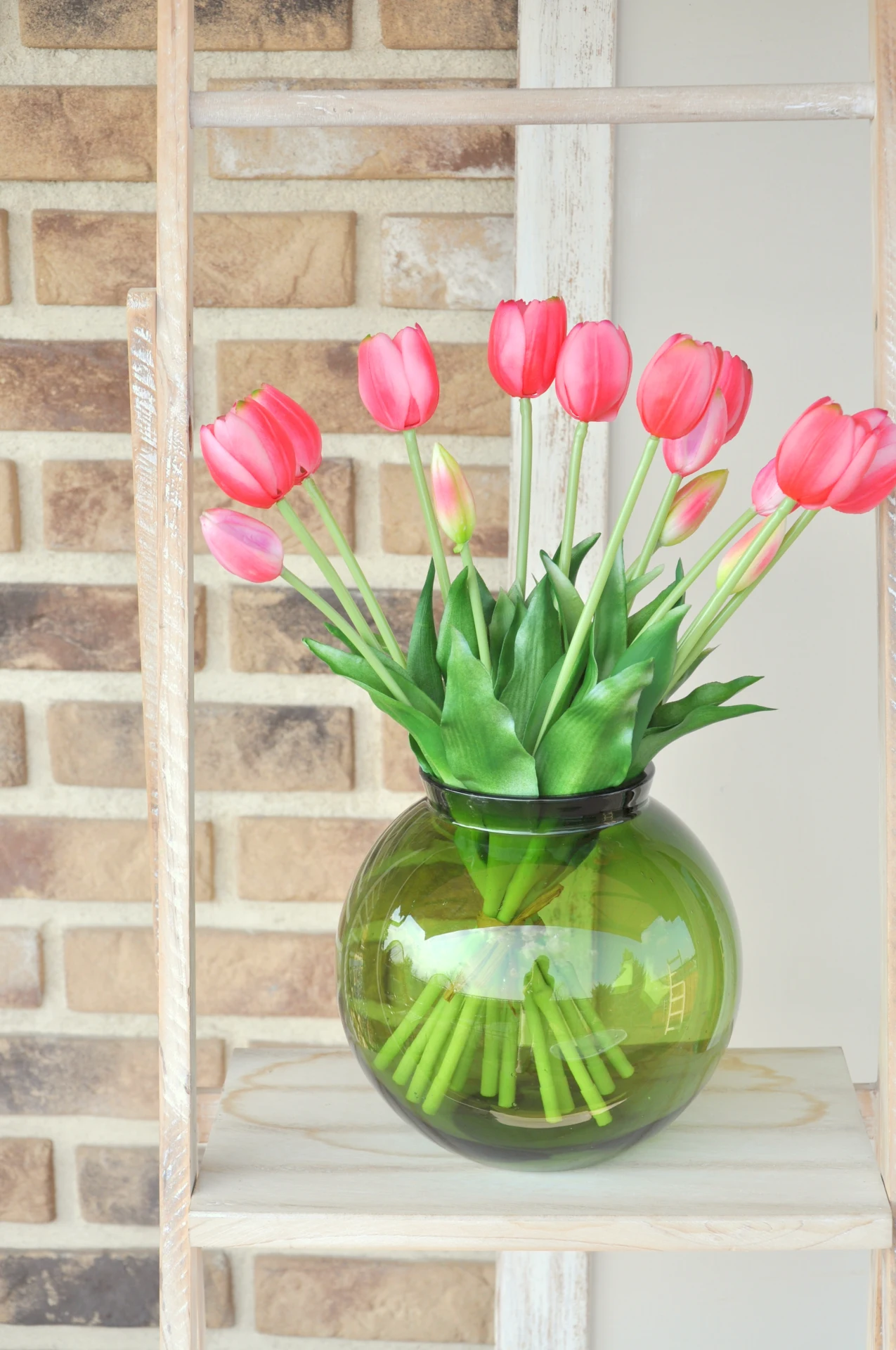 Kytica ružových tulipánov, umelá, zväzok 5kusov 3