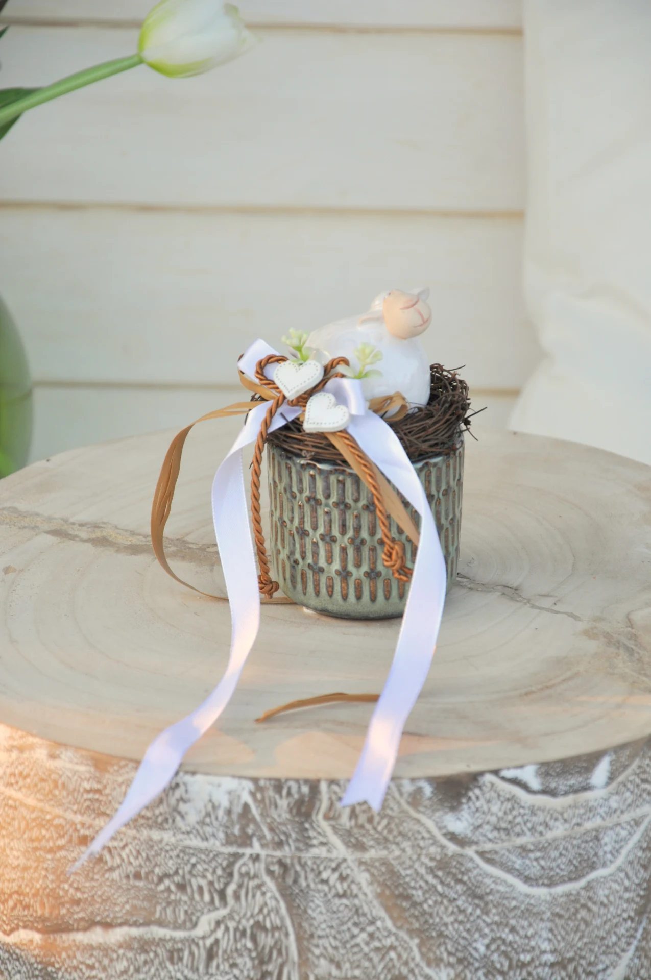 jarná dekorácia s ovečkou 2