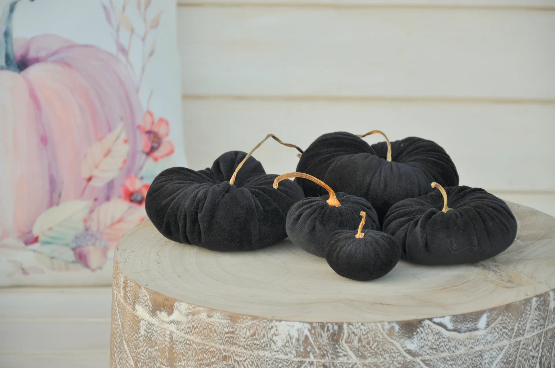 Zamatové tekvičky Helenky, sada 5kusov