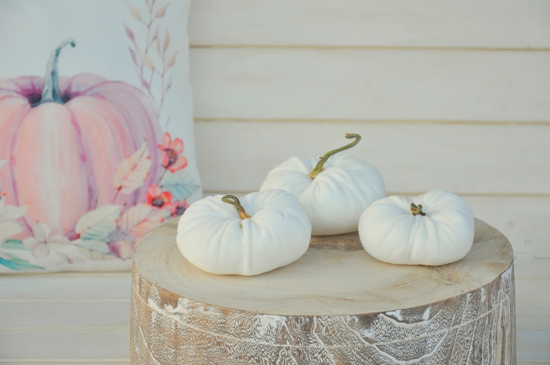 Zamatové tekvičky Olívie, sada 3kusov