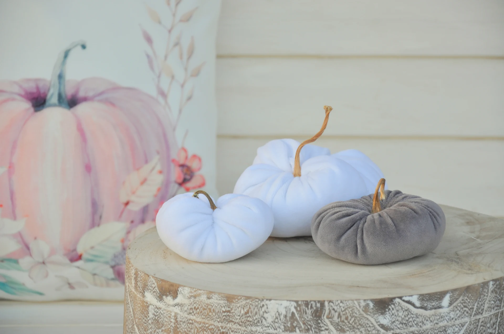 Zamatové tekvičky Gertrúdy, sada 3kusov