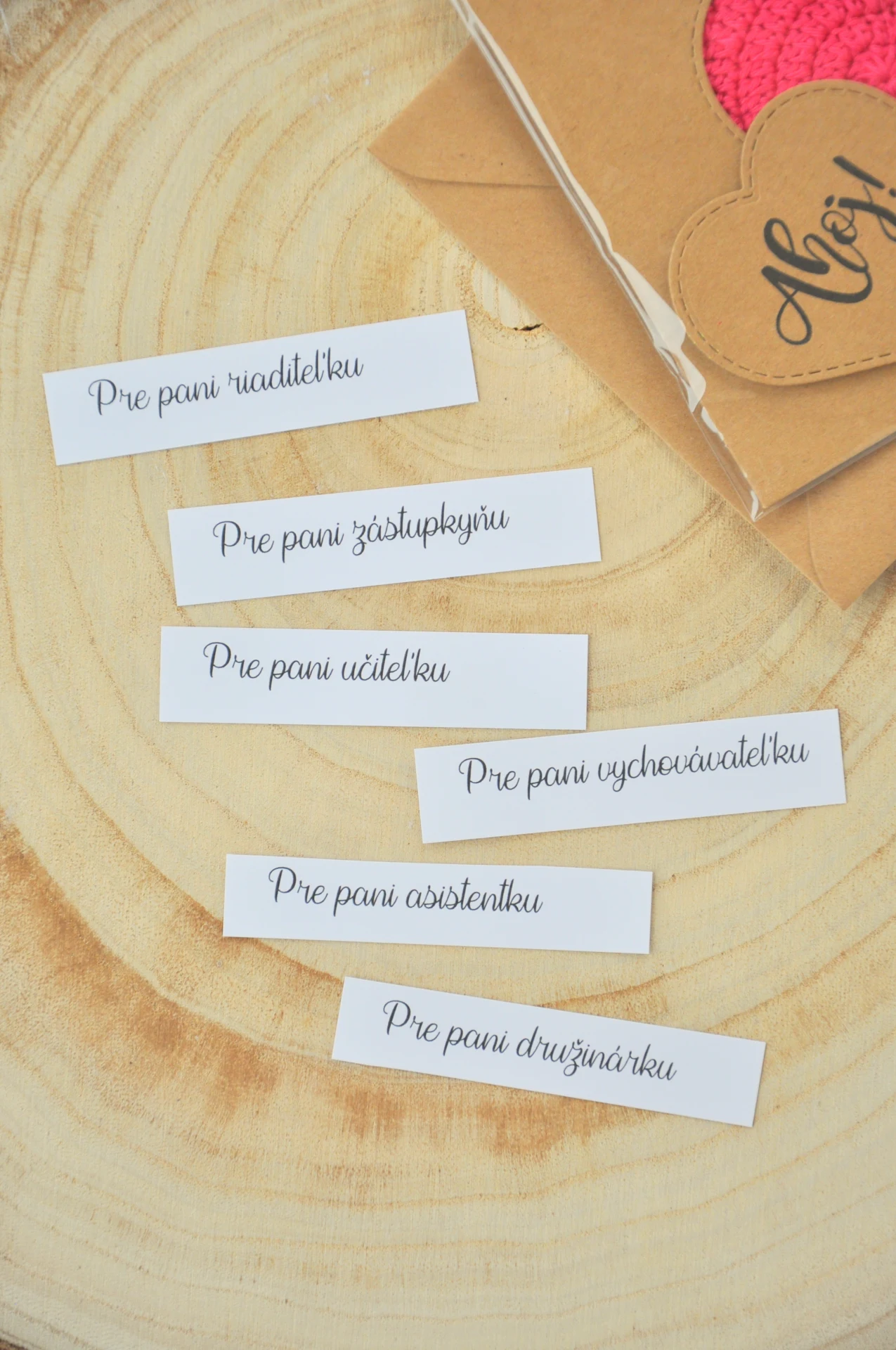 Ružová podšálka, otvárací pozdrav s obálkou 3